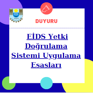 EİDS Yetki Doğrulama Sistemi Uygulama Esasları